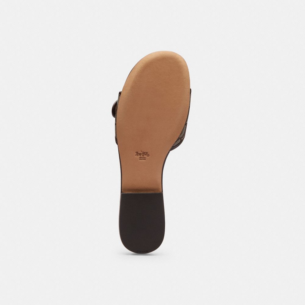 MARGOT FLAT SANDAL IN SIGNATURE JACQUARD