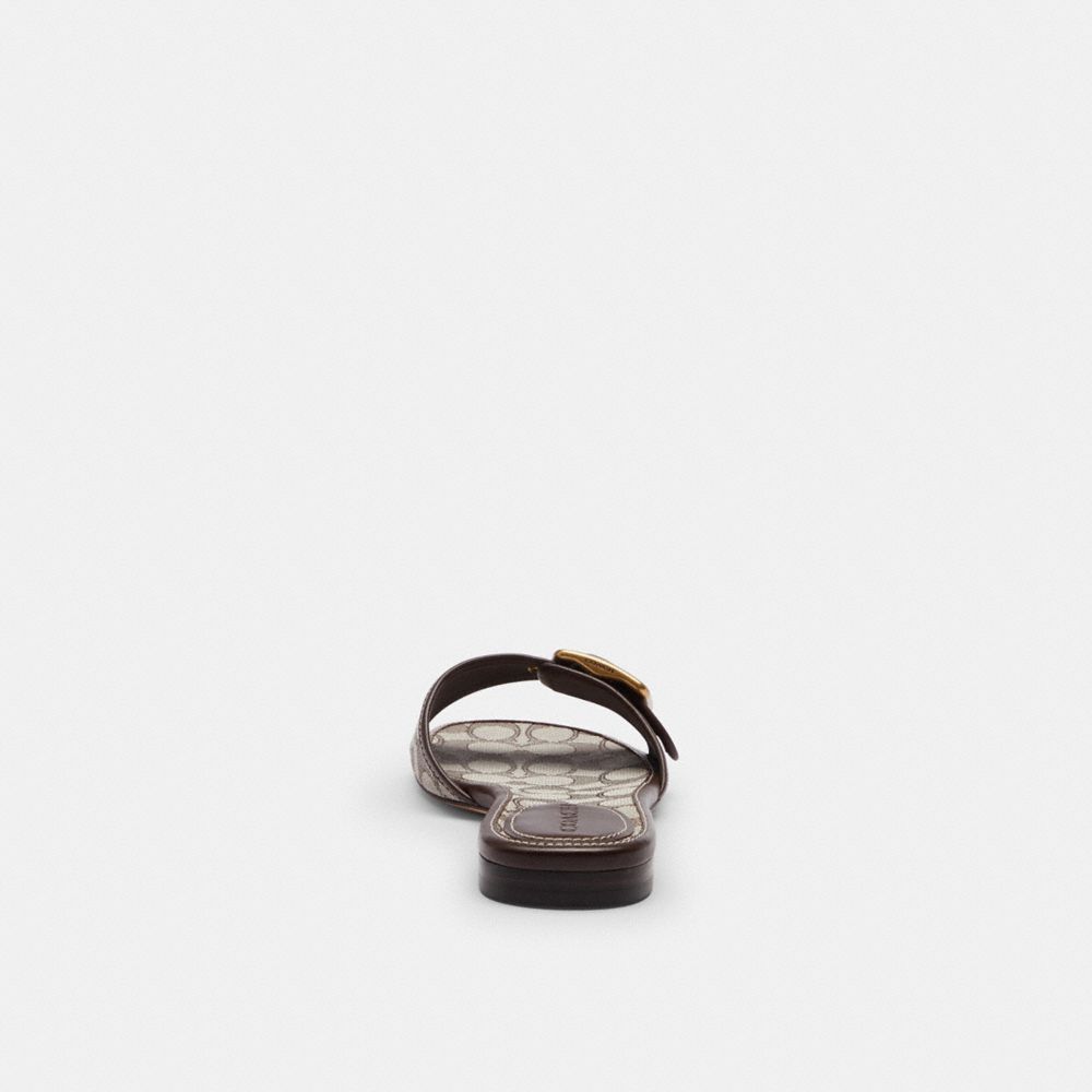 MARGOT FLAT SANDAL IN SIGNATURE JACQUARD