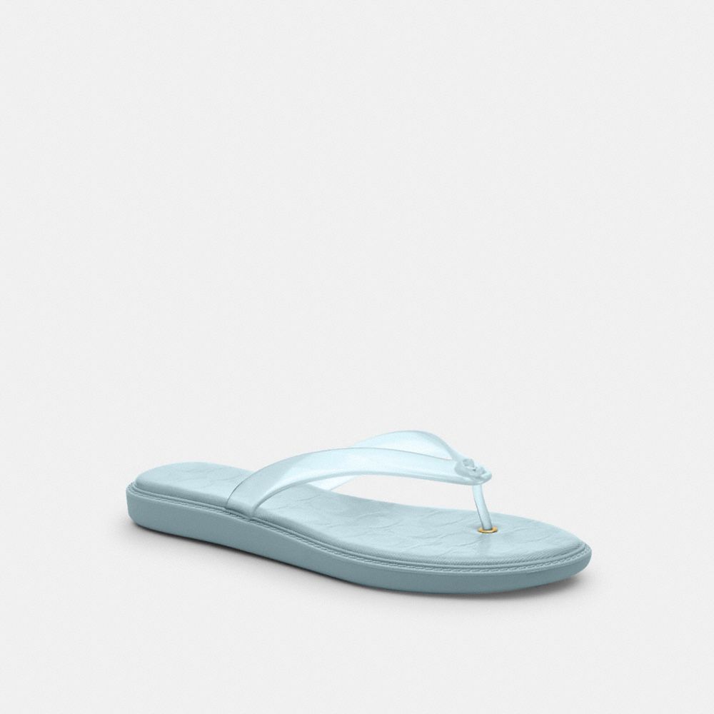 COACH CEF39 Jelly Flip Flop In Signature SEA MIST
