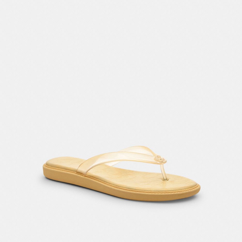 COACH CEF39 Jelly Flip Flop In Signature VANILLA