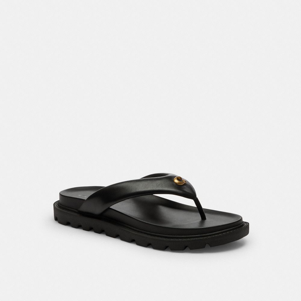 COACH CEF54 Brynn Thong Sandal Black
