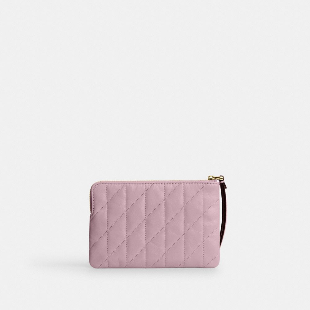 CORNER ZIP WRISTLET WITH QUILTING