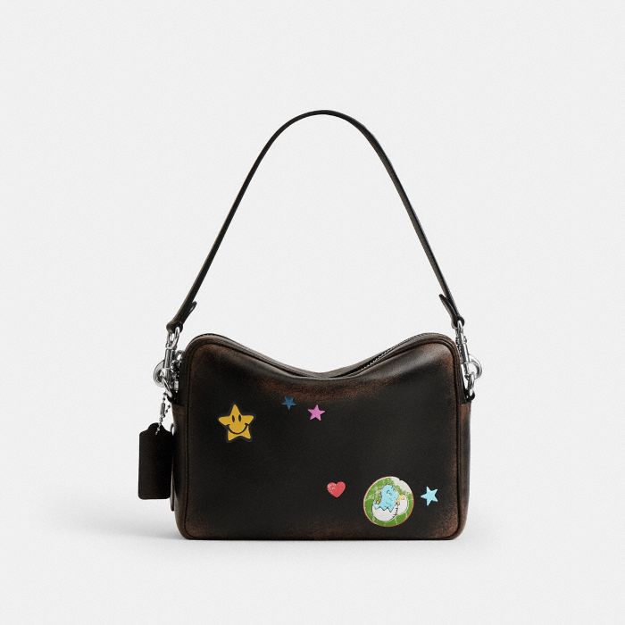 DAKOTA REXY 10TH BIRTHDAY 復古摯愛皮革貼紙印花 斜背手袋