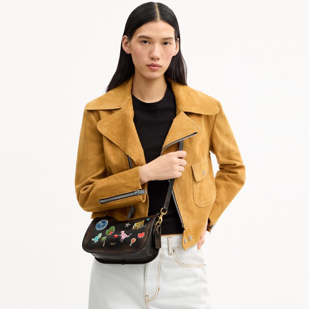 REXY 10TH BIRTHDAY 復古摯愛皮革貼紙印花 WAVERLY 手袋