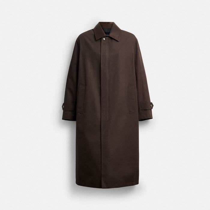 斜紋布粗呢大衣