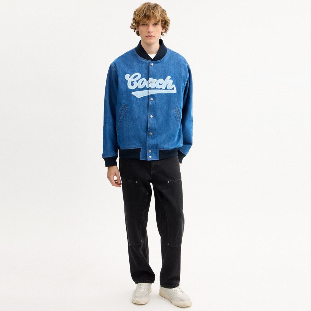 VARSITY 棉質丹寧 外套