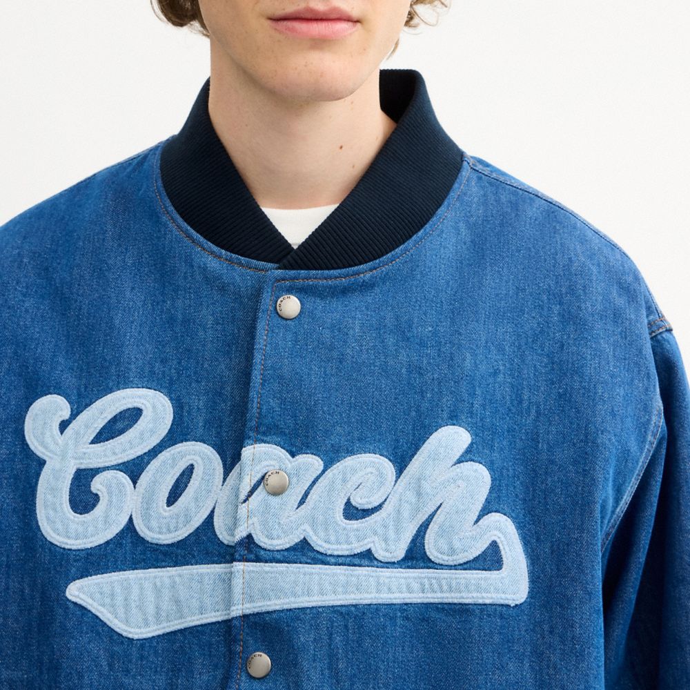 VARSITY 棉質丹寧 外套