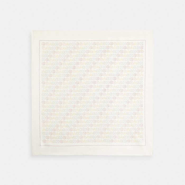 COACH STITCH PRINT SILK BANDANA