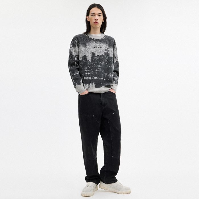 POSTCARD 圖案圓領毛衣