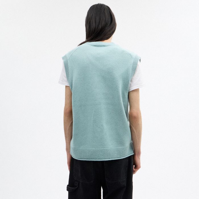 SCREW 圖案圓領背心毛衣