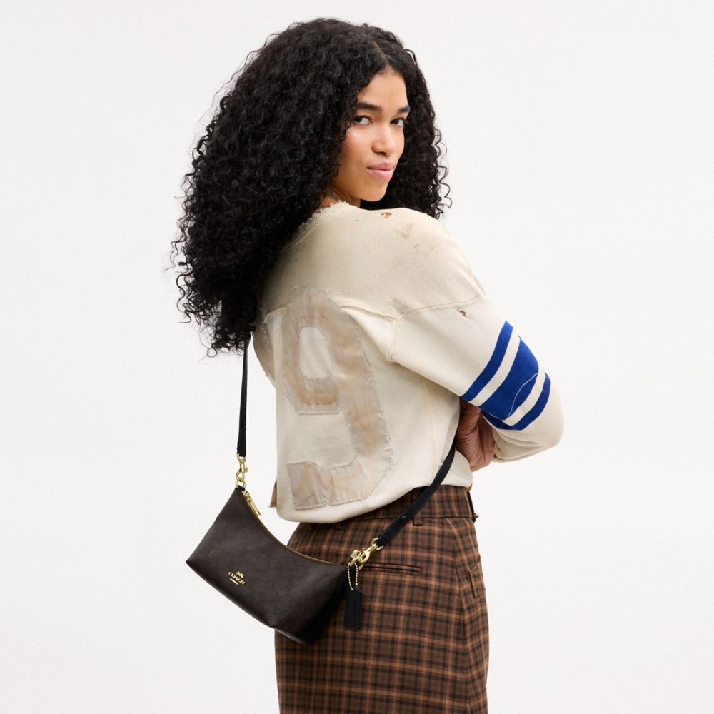 CAITLIN SHOULDER BAG IN SIGNATURE CANVAS