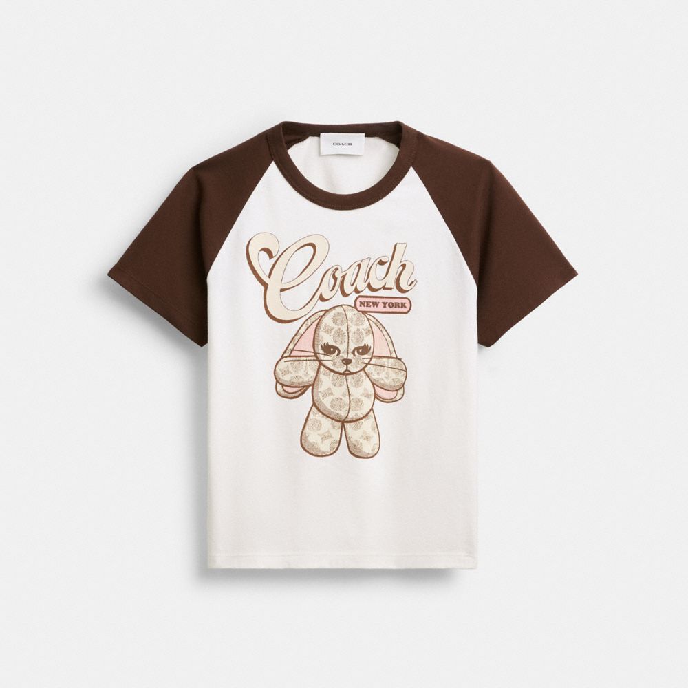 CHERRY FLOPPY STUFFIE RAGLAN T-SHIRT IN ORGANIC COTTON