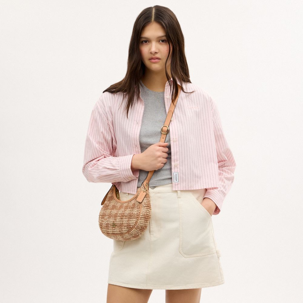 EMILY SHOULDER BAG WITH GINGHAM PRINT