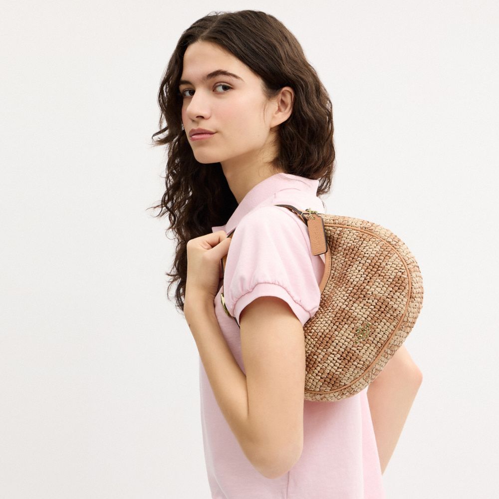 EMILY SHOULDER BAG WITH GINGHAM PRINT