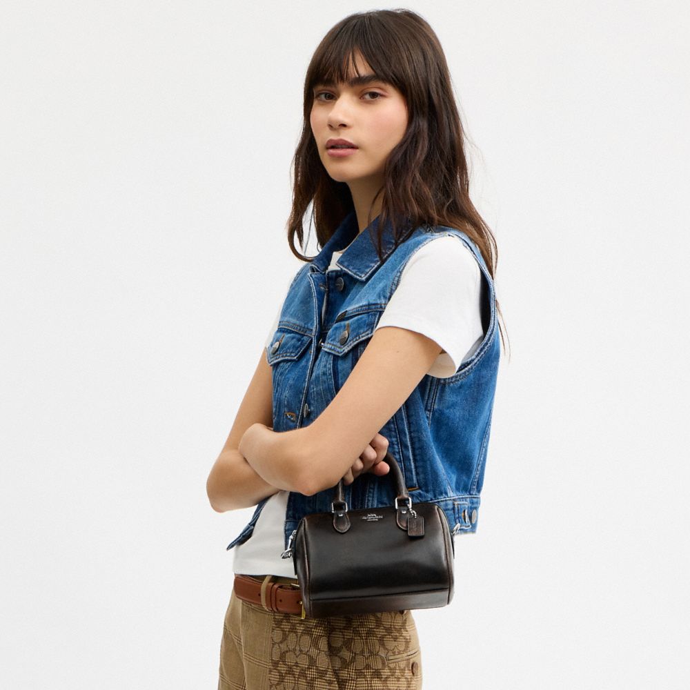 MINI ROWAN CROSSBODY BAG IN LOVED LEATHER