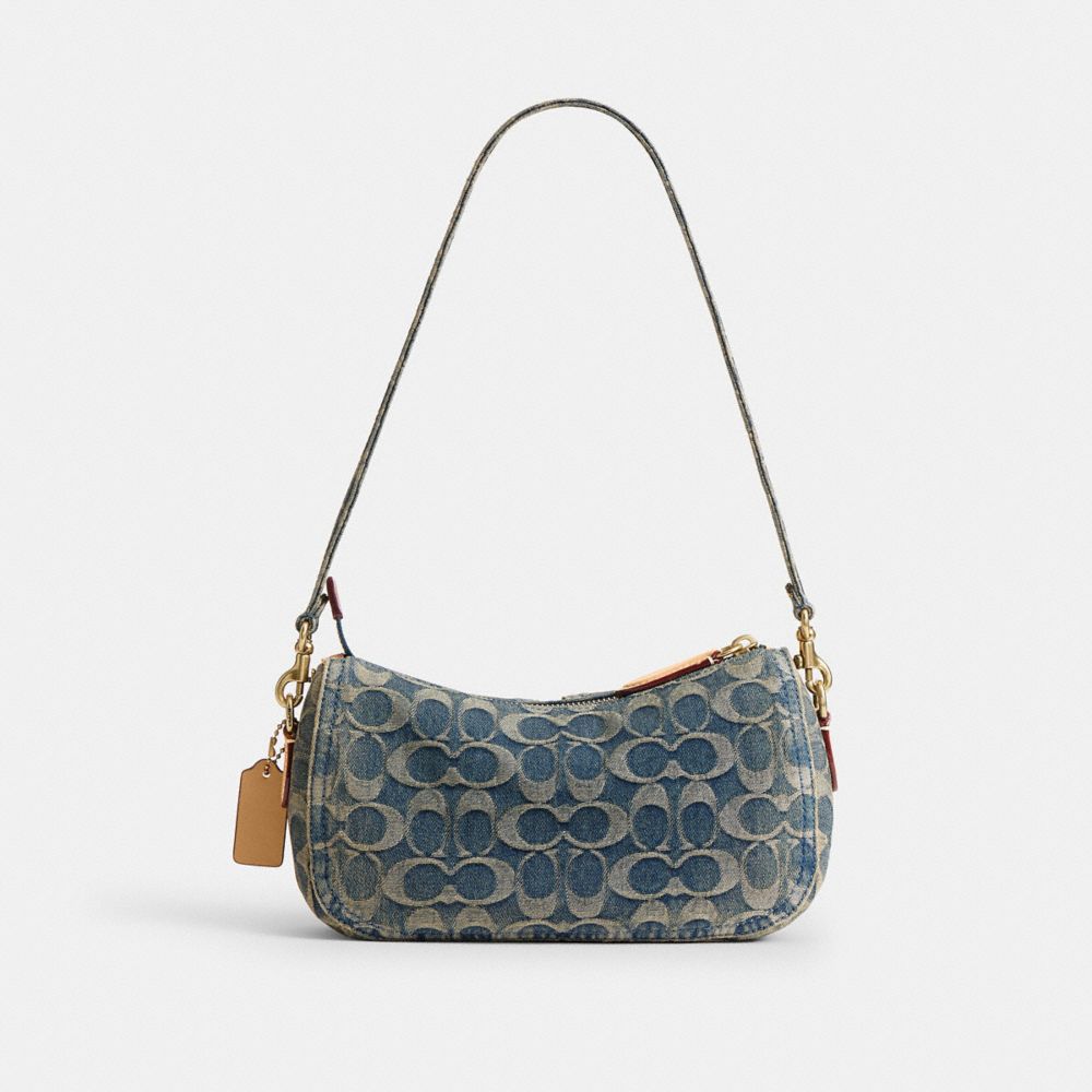 TWIN TURNLOCK WAVERLY BAG IN SIGNATURE REGENERATIVE COTTON DENIM