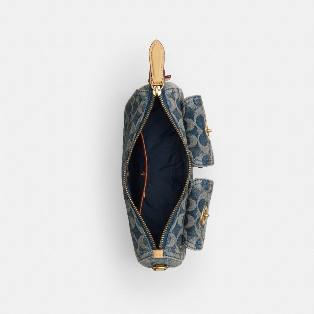 TWIN TURNLOCK WAVERLY BAG IN SIGNATURE REGENERATIVE COTTON DENIM
