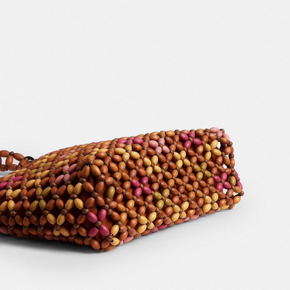 BROOKLYN SHOULDER BAG 28 WITH WOODEN BEADING