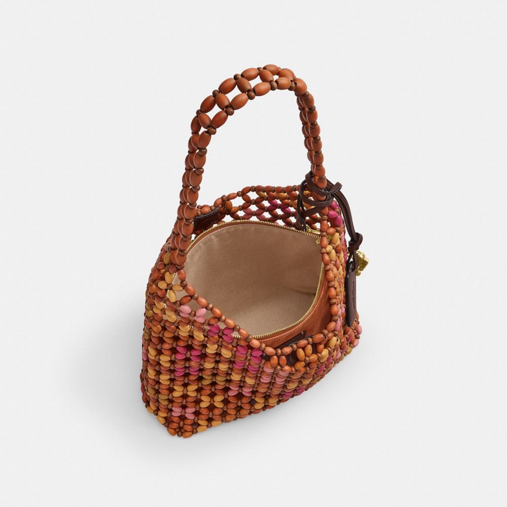 BROOKLYN SHOULDER BAG 28 WITH WOODEN BEADING