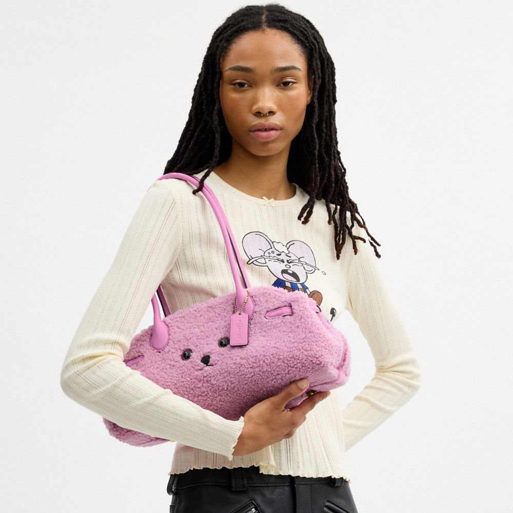 COACH | BRAIN DEAD EMPIRE CARRYALL BAG 34 IN SHEARLING