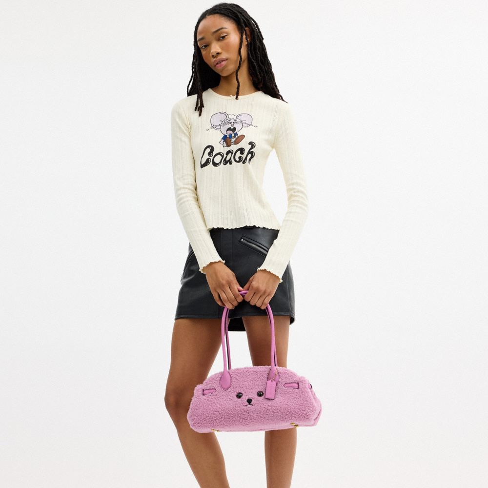 COACH | BRAIN DEAD EMPIRE CARRYALL BAG 34 IN SHEARLING