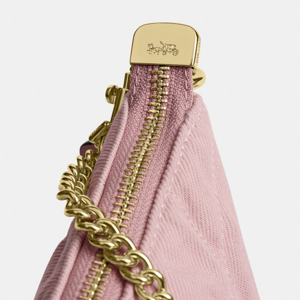 CAITLIN SHOULDER BAG IN REGENERATIVE COTTON WITH QUILTING AND CHARM