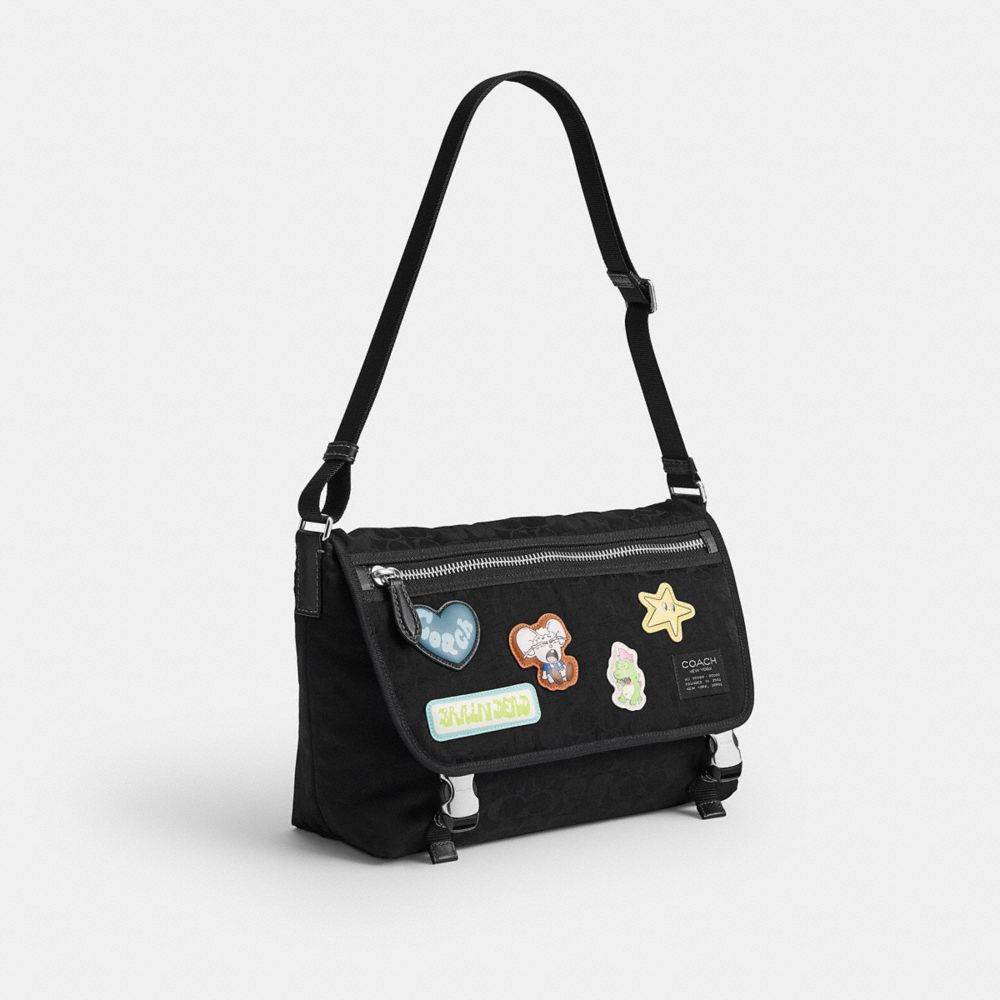 COACH | BRAIN DEAD MESSENGER IN SIGNATURE NYLON WITH PATCHES