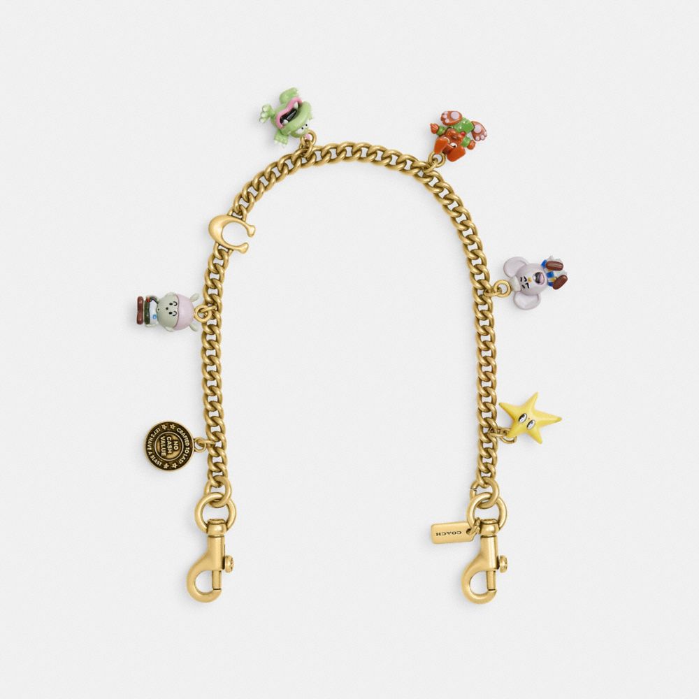 COACH&reg;,Coach | Brain Dead Motif Chain Strap,Brass/Multi