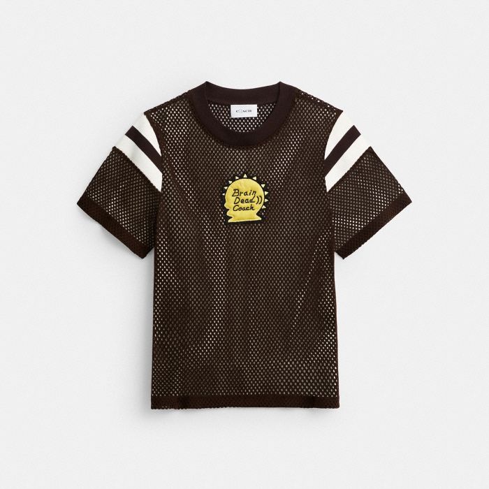 COACH | BRAIN DEAD MESH FOOTBALL T-SHIRT