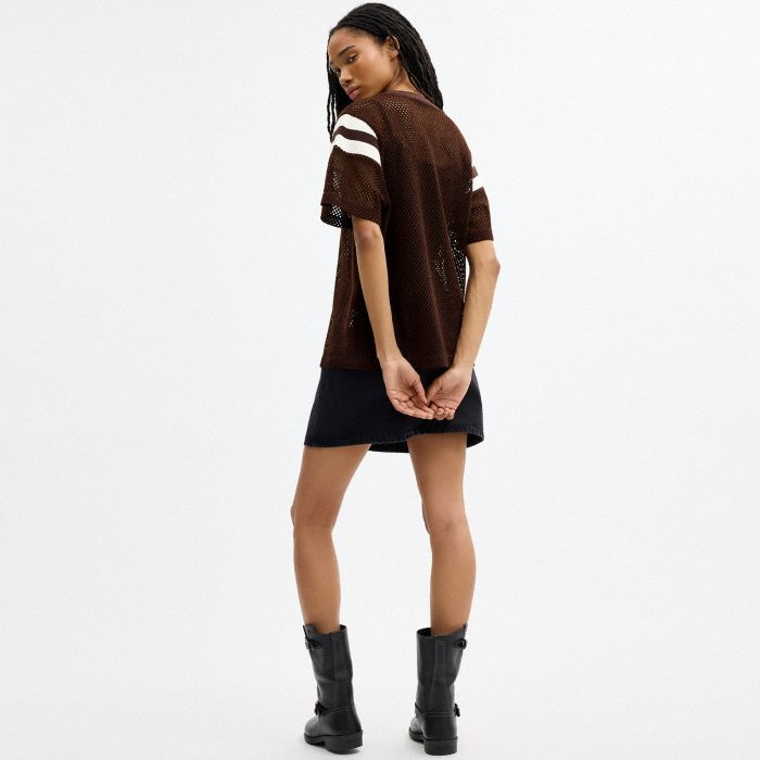COACH | BRAIN DEAD MESH FOOTBALL T-SHIRT