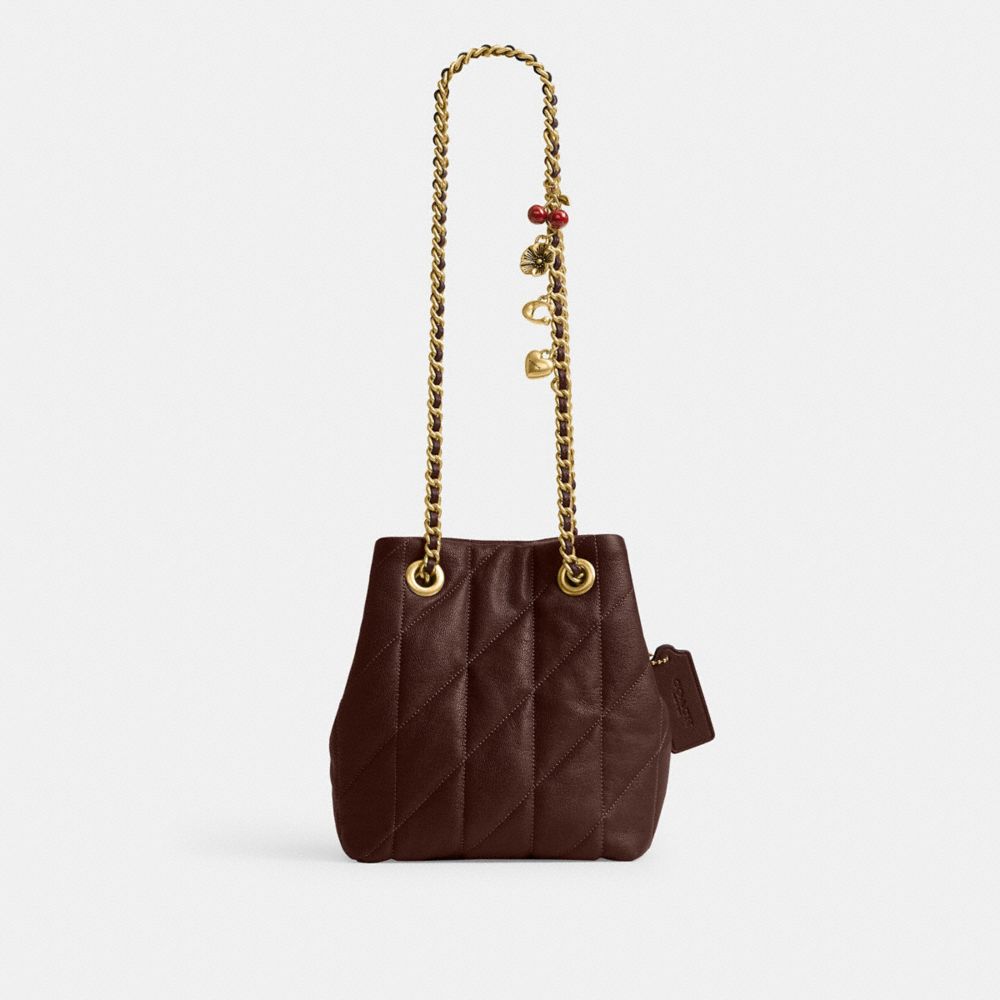 COACH®,Jade Drawstring Bag With Quilting,,Front View