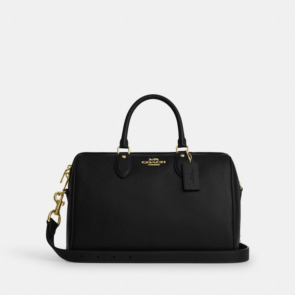 Rowan Large Satchel Bag - CES11 - Gold/Black