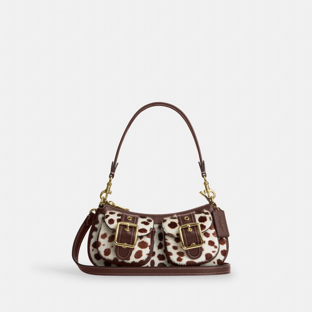 COACH®,Ashton Shoulder Bag In Haircalf,,Front View
