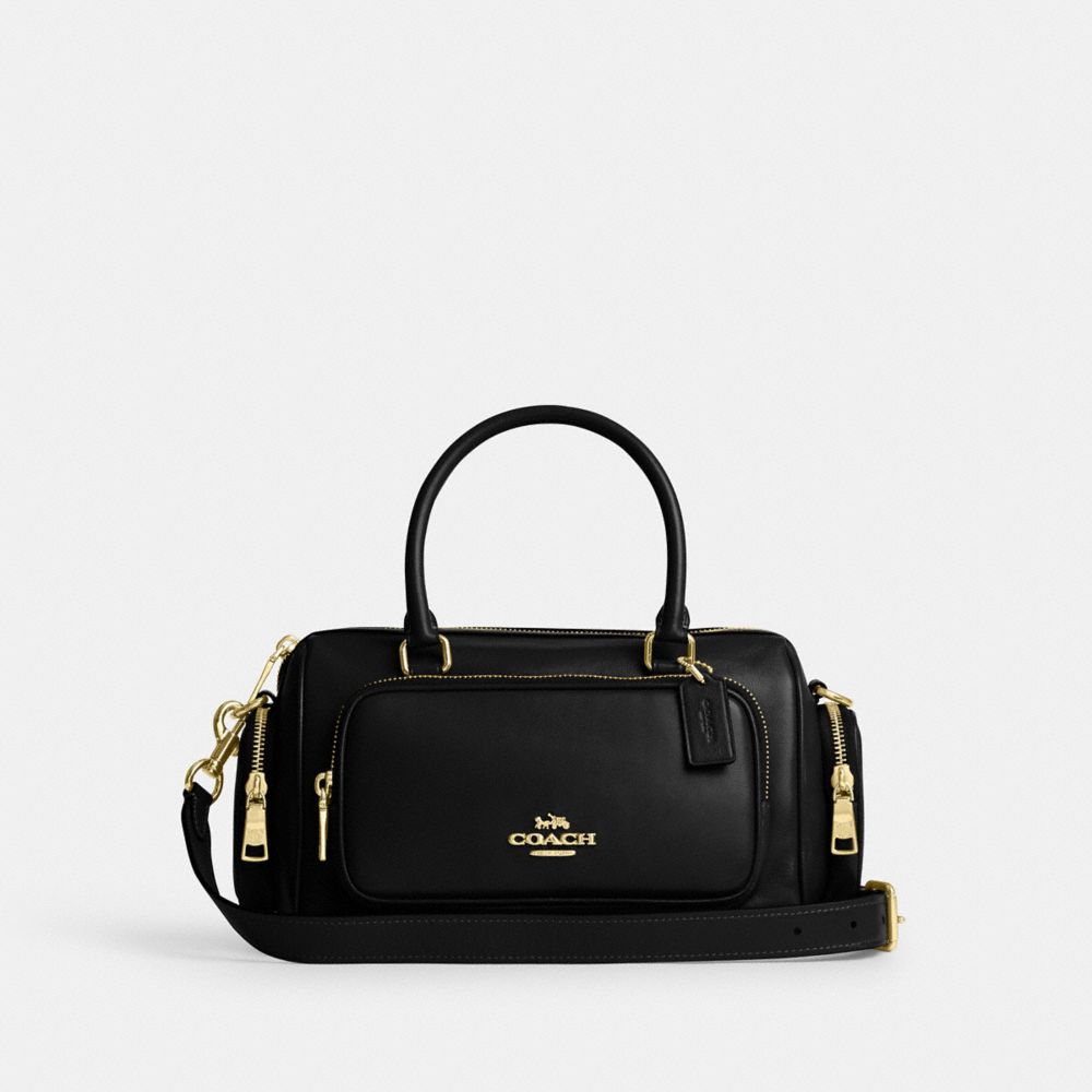 COACH®,Rowan Satchel Bag With Pockets,,Front View
