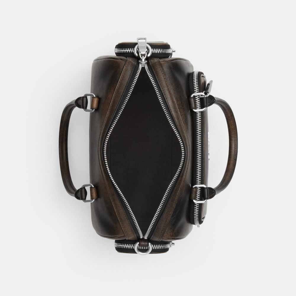 ROWAN SATCHEL BAG WITH POCKETS IN LOVED LEATHER