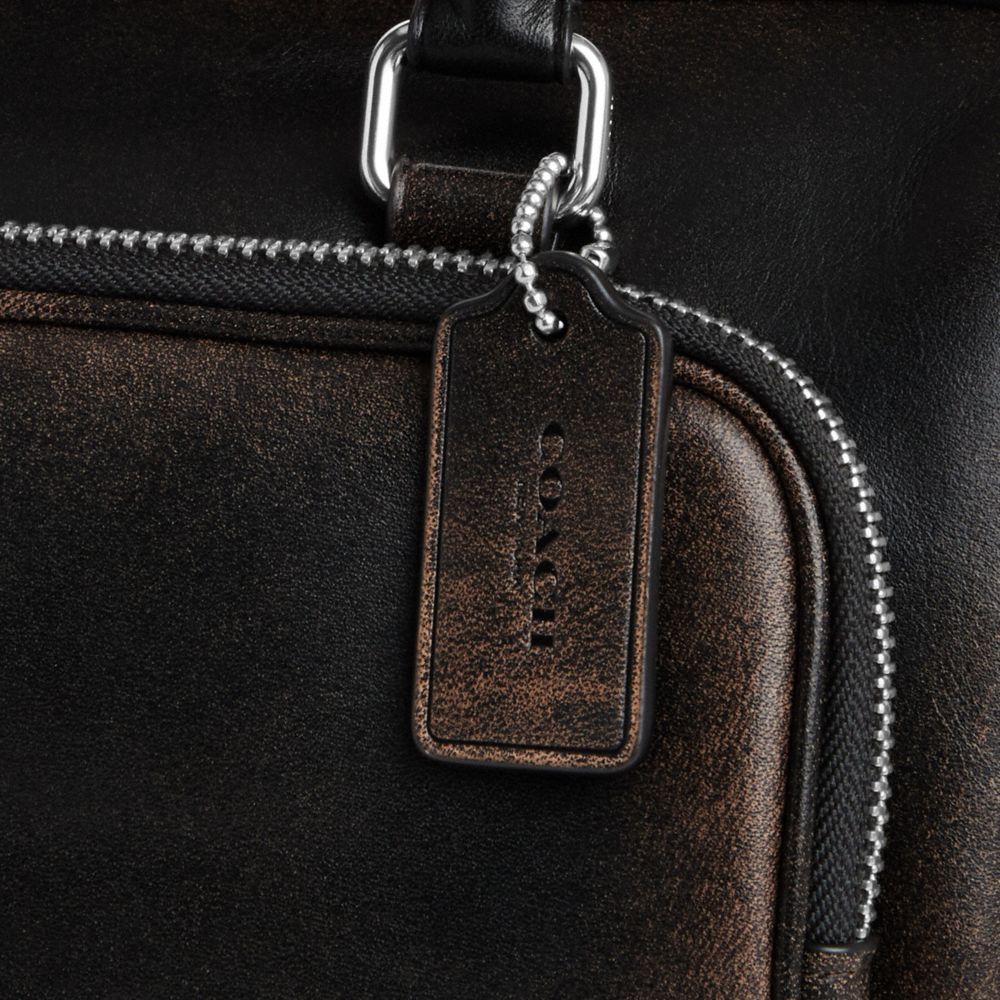 ROWAN SATCHEL BAG WITH POCKETS IN LOVED LEATHER