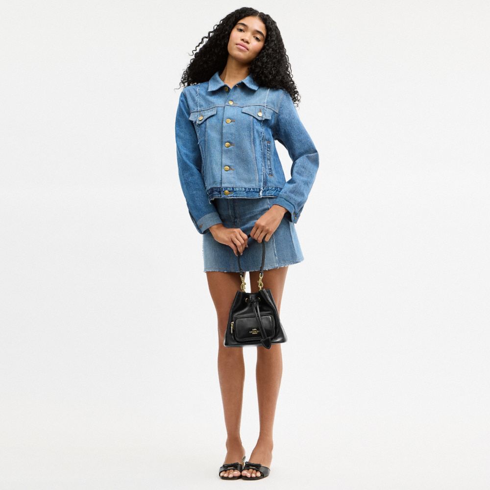 ROWAN BUCKET BAG WITH POCKET