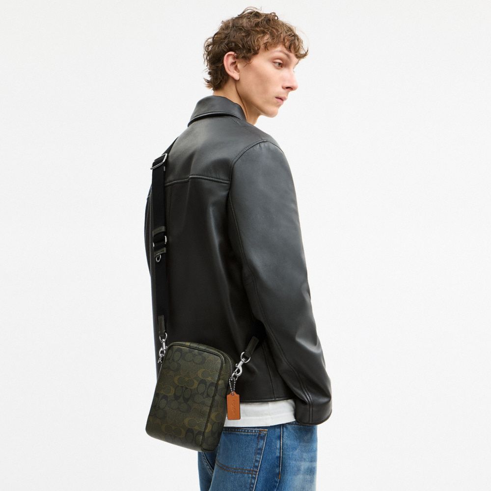 TRISTAN CROSSBODY BAG 14 IN SIGNATURE CAMO PRINT