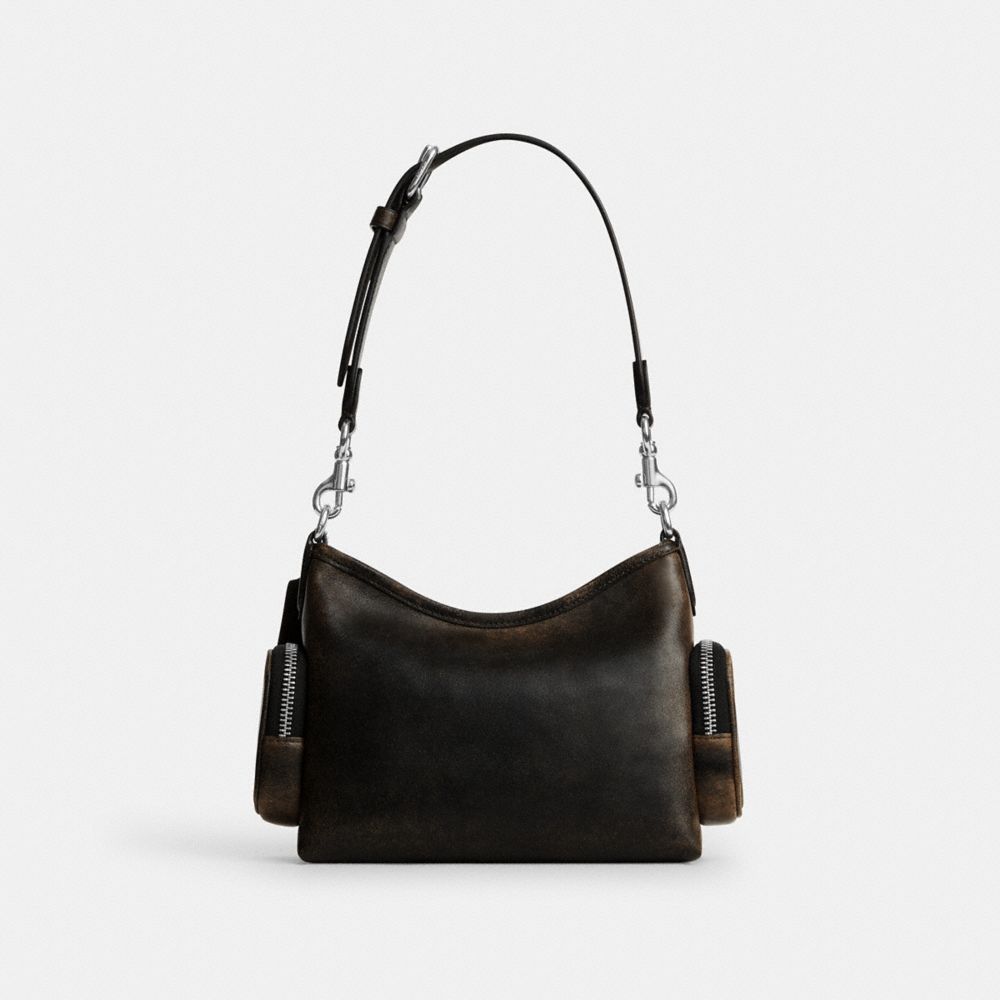 LAUREL SHOULDER BAG 22 WITH POCKETS IN LOVED LEATHER