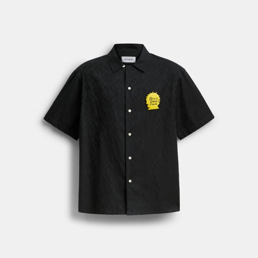 COACH&reg;,Coach | Brain Dead Signature Camp Shirt,Black
