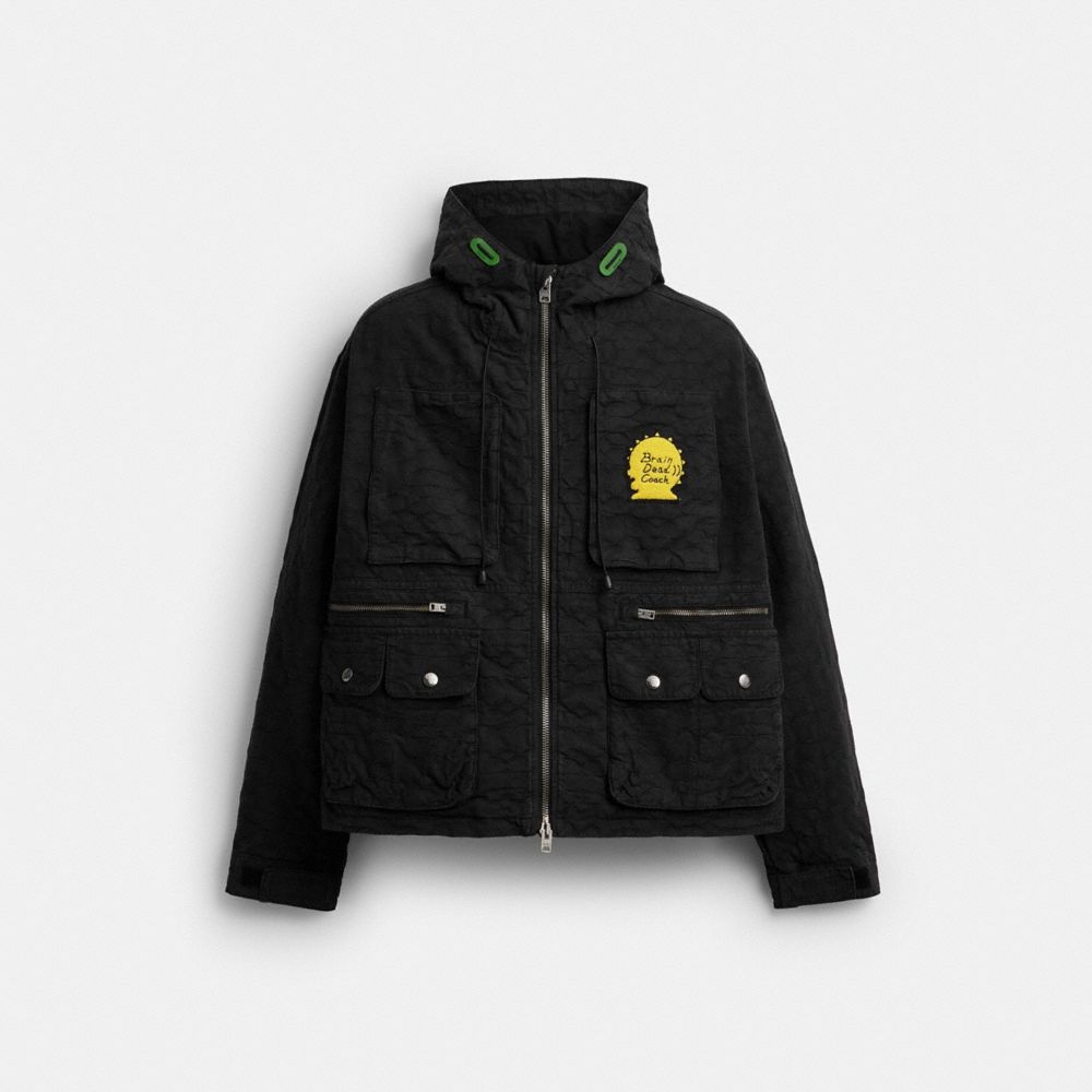 COACH&reg;,Coach | Brain Dead Chore Jacket With Hood,Black Signature