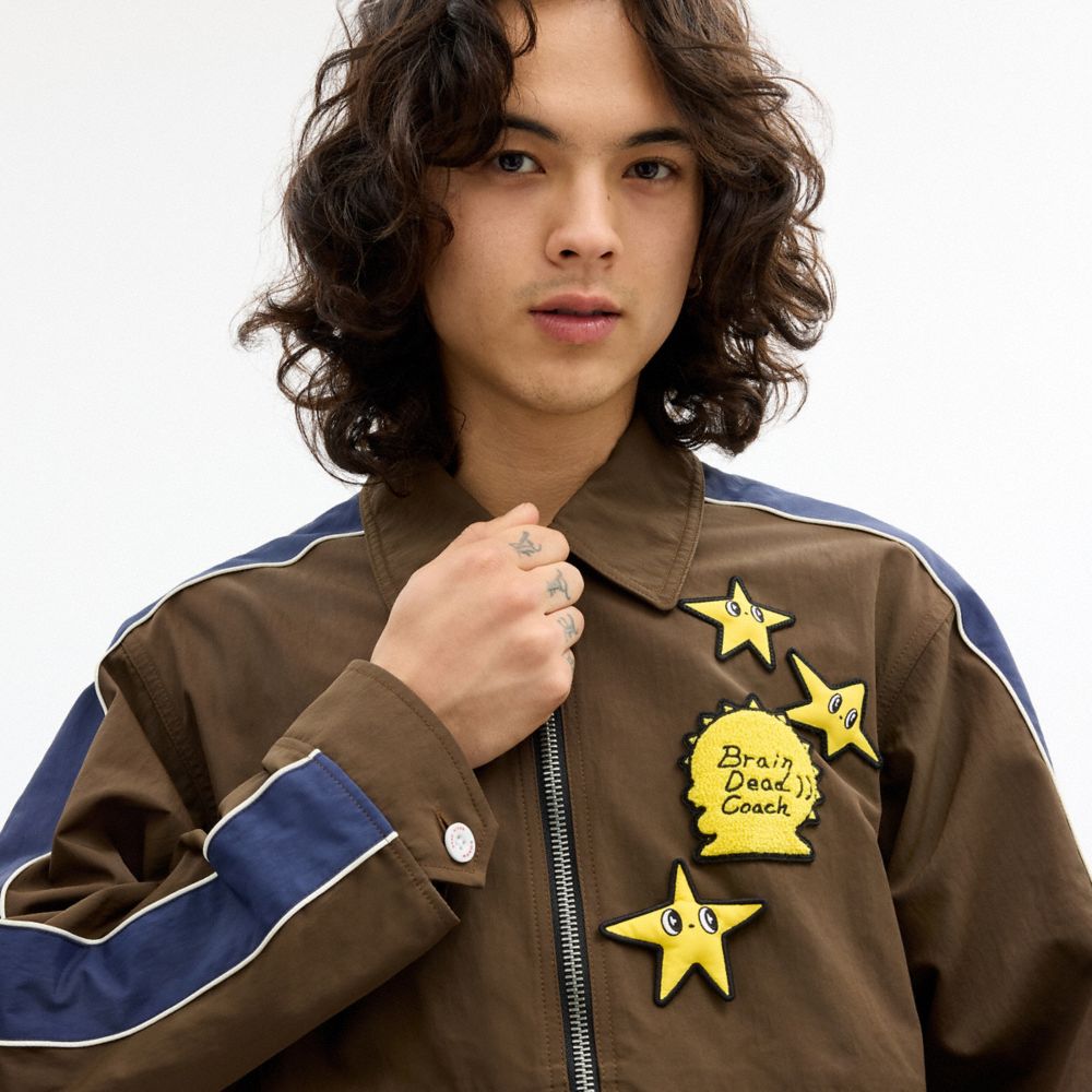 COACH | BRAIN DEAD NYLON RACER JACKET IN RECYCLED POLYAMIDE