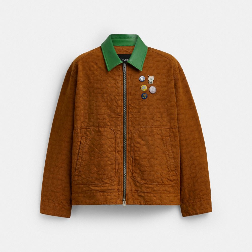 COACH&reg;,Coach | Brain Dead Zip Front Blouson,Brown