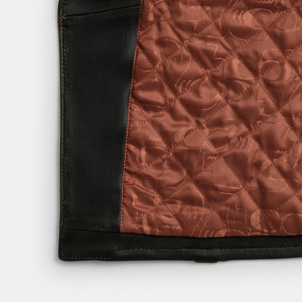 COACH | BRAIN DEAD 皮革 BIKER 外套