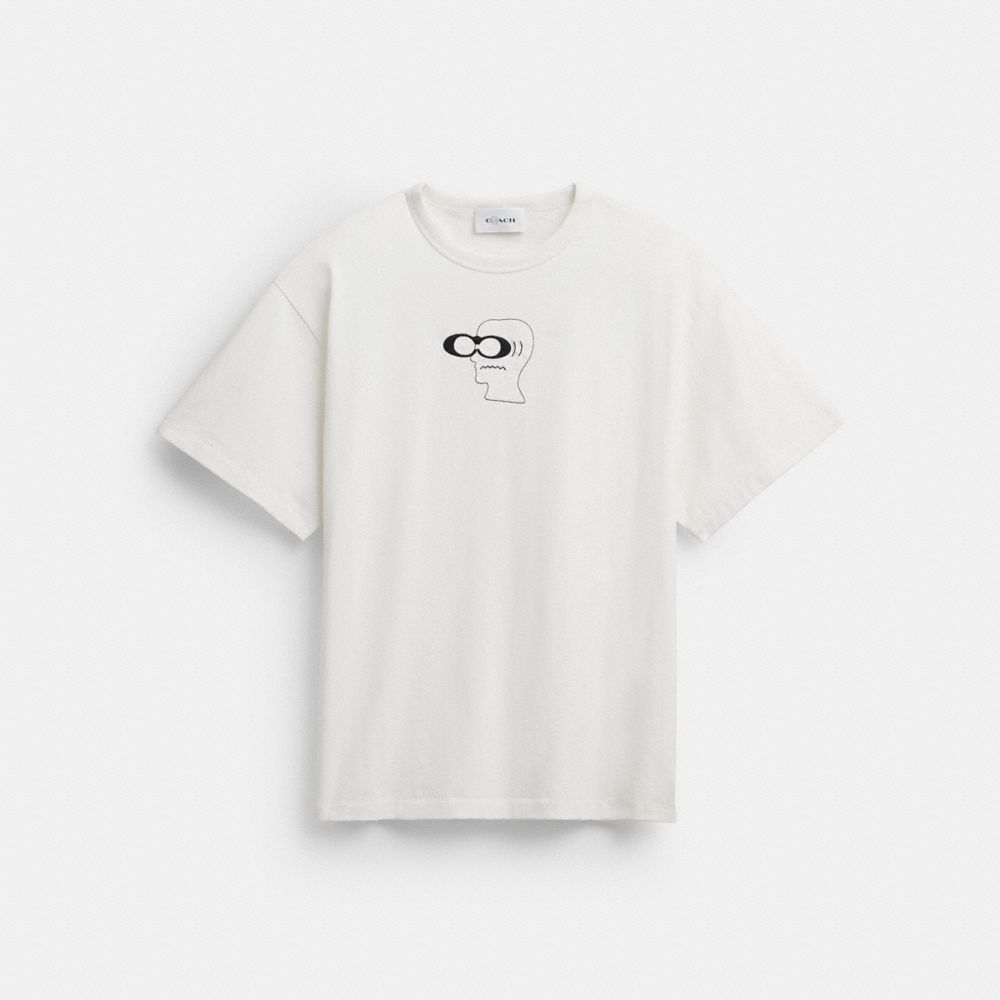 COACH&reg;,Coach | Brain Dead Head T-Shirt In Organic Cotton,White