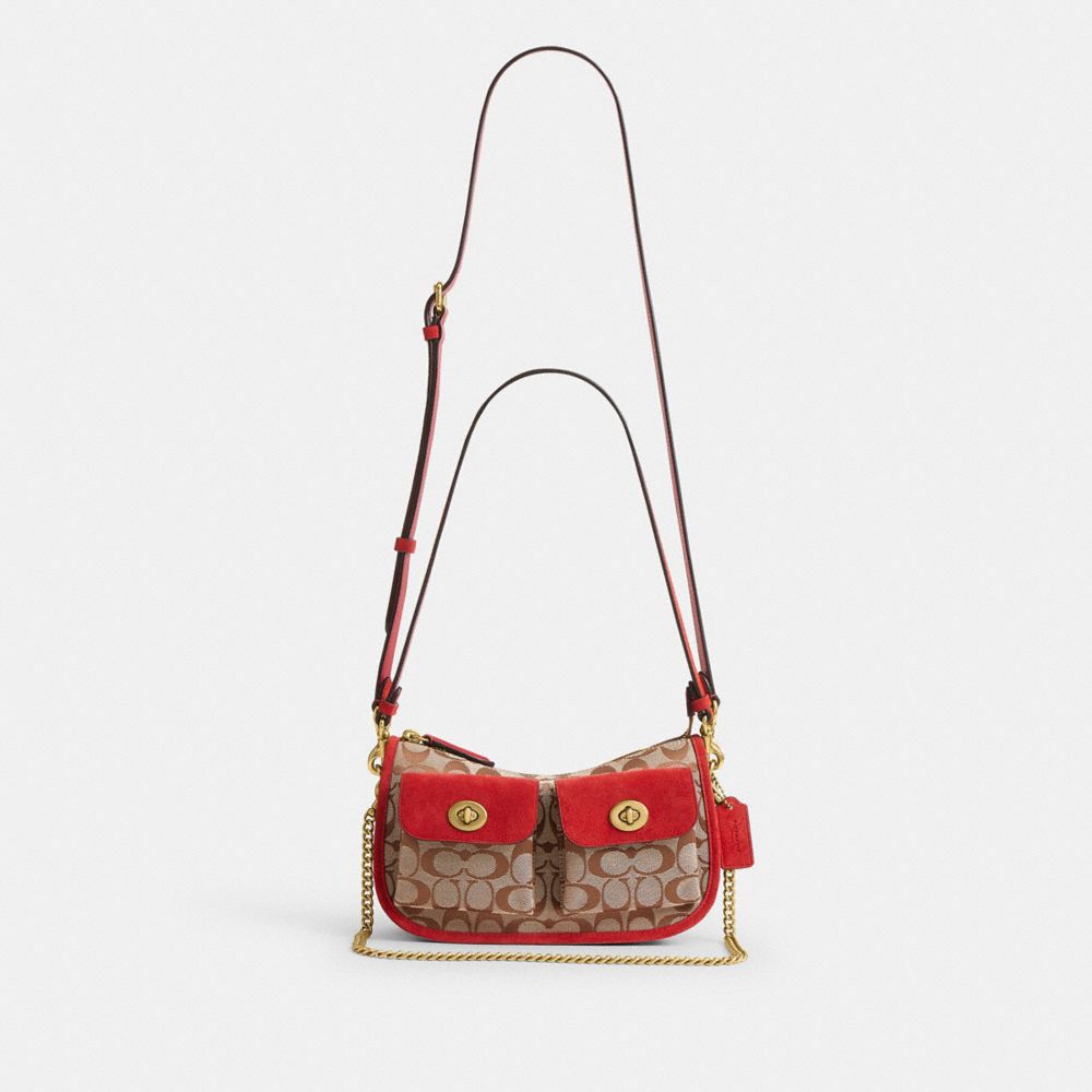 TWIN TURNLOCK WAVERLY BAG IN SIGNATURE JACQUARD