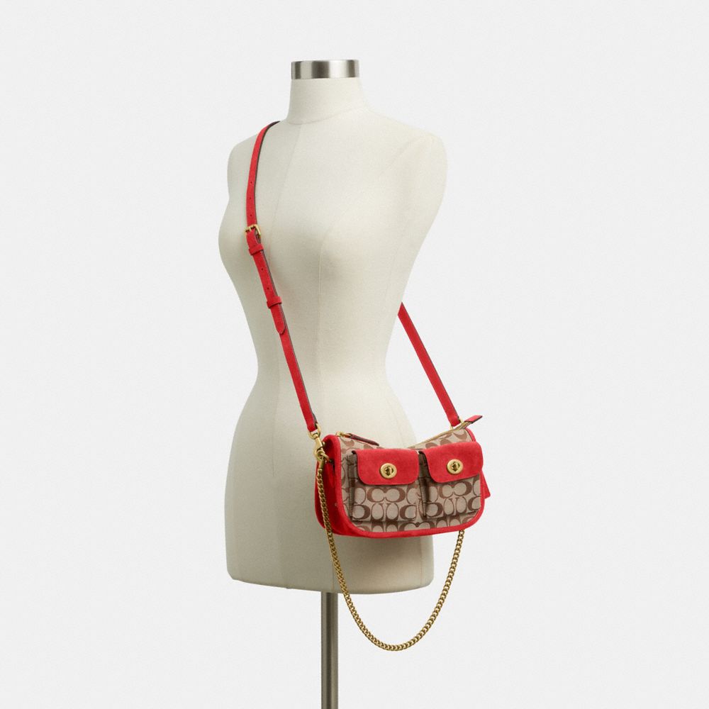 TWIN TURNLOCK WAVERLY BAG IN SIGNATURE JACQUARD
