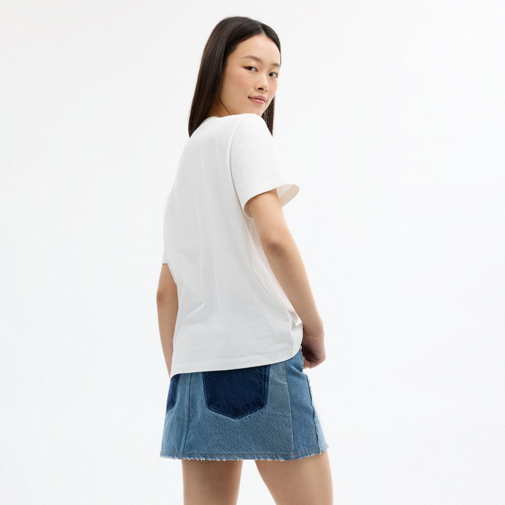 SIGNATURE SQUARE BOW CLASSIC T-SHIRT IN ORGANIC COTTON
