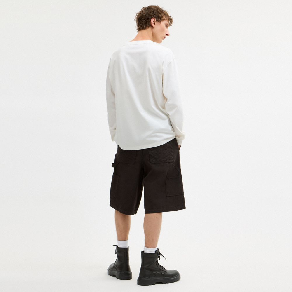 SPORTY RELAXED LONG SLEEVE T-SHIRT IN ORGANIC COTTON