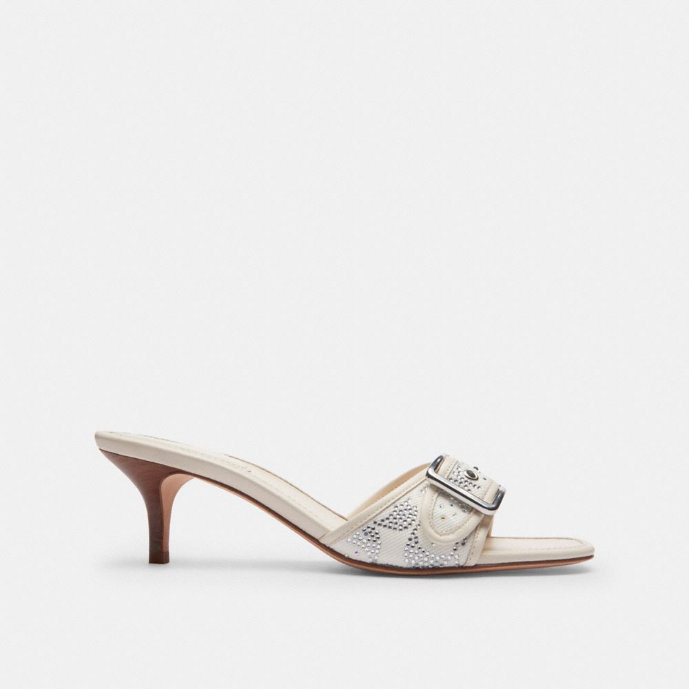 MARGOT SANDAL IN CRYSTAL SIGNATURE DENIM